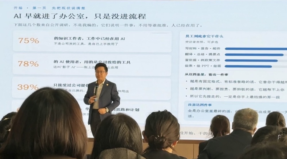 课堂幻灯片：AI 早就进了办公室，只是没进流程